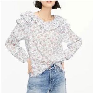 Liberty for Jcrew ruffle shoulder top. NWT!!